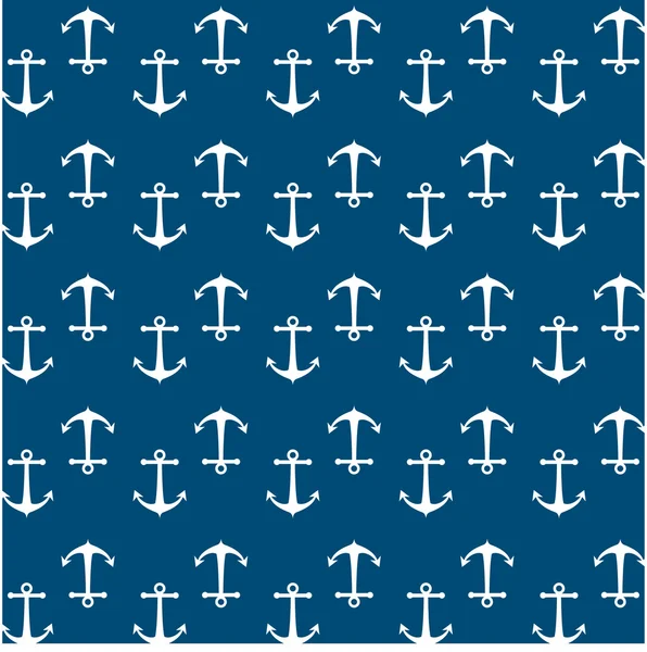 Abstract design of multiple set of ship sea water anchors on dark blue background — Stock Vector