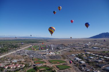 Albuquerque - Ekim 08: albuquerque uluslararası Balon Fiesta'nın 40 baskı, hava görüldüğü gibi balon kitlesel bir yükseliş düzenlenen Ekim 2011.