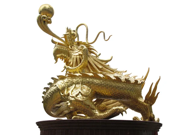 Dragon impérial chinois doré — Photo
