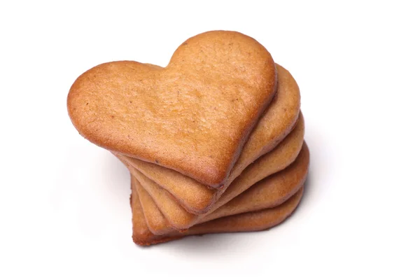 Heart-shaped gingerbread — Stock Photo, Image