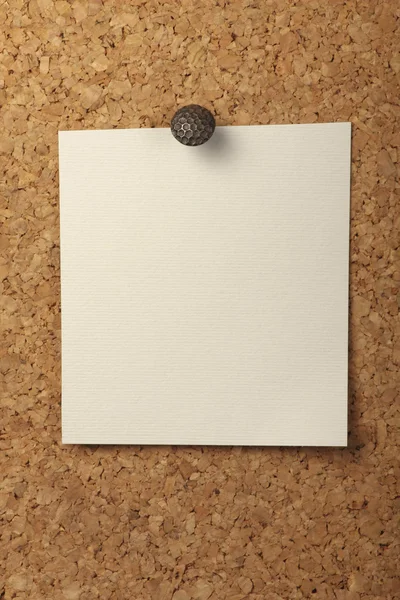 Notebook paper on cork — Stock Photo, Image