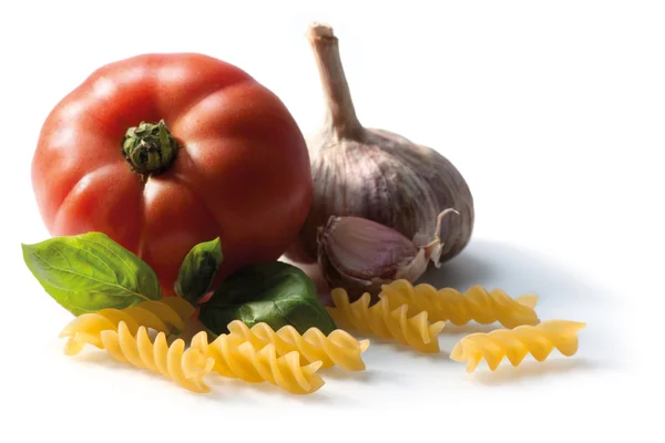 Massa com tomate e alho — Fotografia de Stock