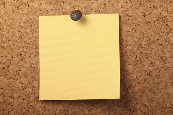 Pinned Yellow notepaper — Stock Photo, Image