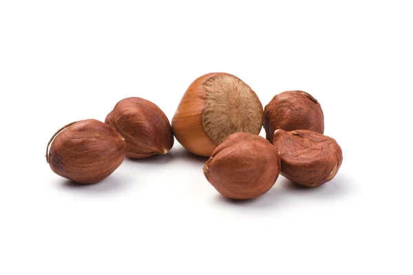 Различные Hazelnuts — стоковое фото