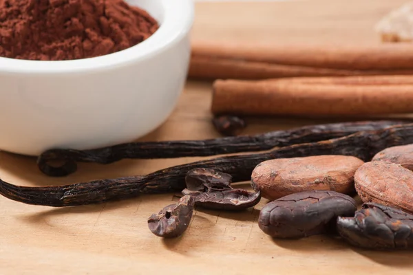 Cocoa drink ingredients — Stock Photo, Image