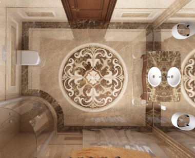 iç klasik tarzı banyoda