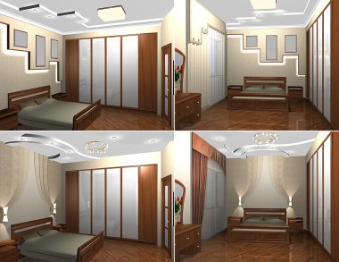 3D iç yatak odası
