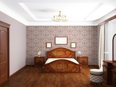 Yatak Odası, 3d rendering
