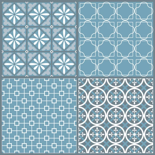 dört kesintisiz geometrik desen bir dizi
