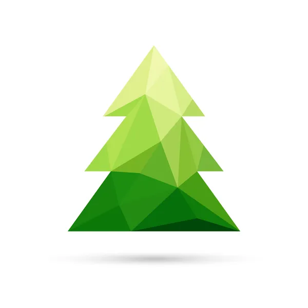 Árbol de Navidad abstracto hecho de triángulos — Vector de stock