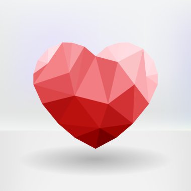 soyut geometrik kalp şeklinde afiş ile boşaltmak