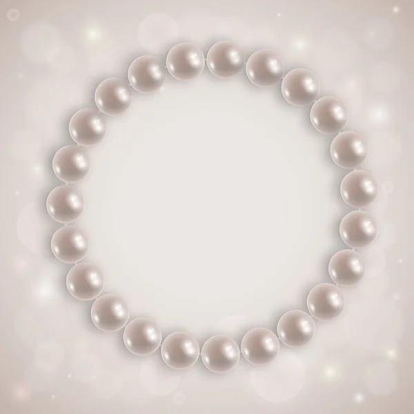 Collier de perles brillantes — Image vectorielle