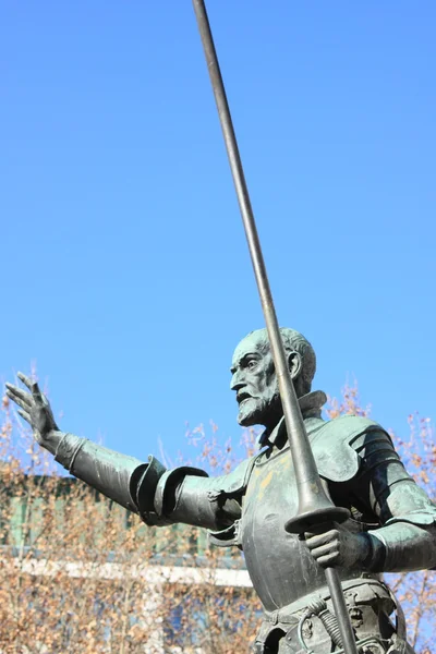 Monument to Cervantes in Madrid — Stock Photo, Image