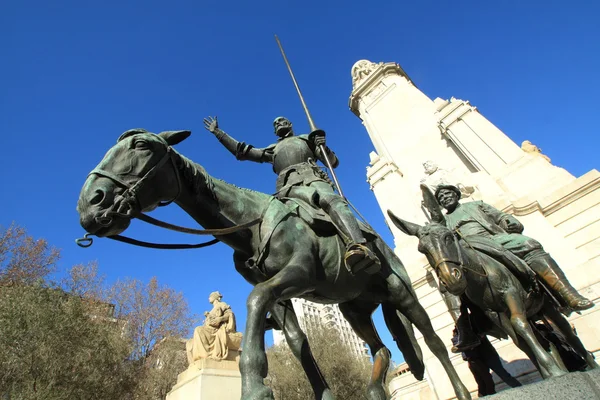 Monumento a Cervantes a Madrid Fotografia Stock