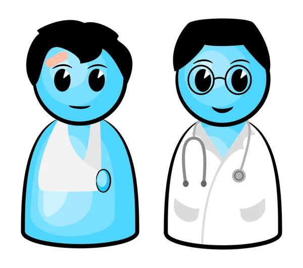 Γιατρός και ασθενής — Διανυσματικό Αρχείο
