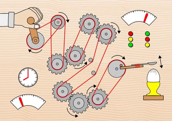 Ontbijt ei breken machine — Stockvector