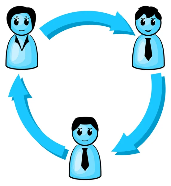 Cirkulär dataflödesdiagram — Stock vektor