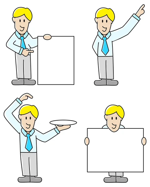 Men pointing out — Stock Vector