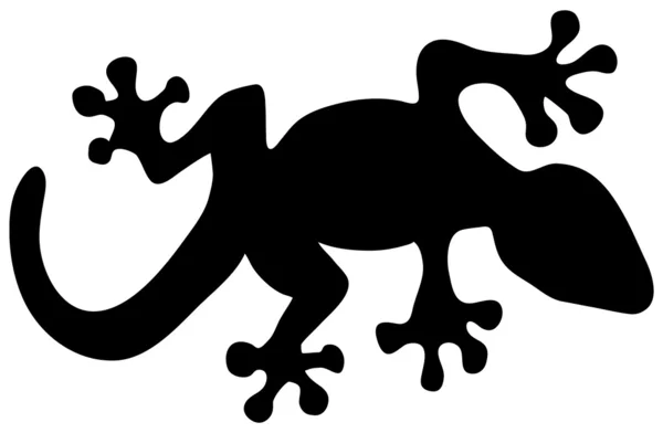 Silhouette lézard — Image vectorielle