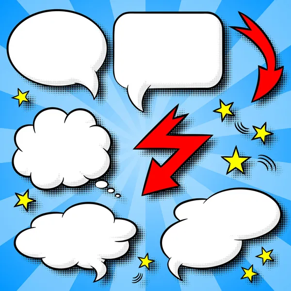 Comic style speech bubbles — Stock Vector