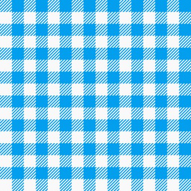 mavi beyaz ekose masa örtüsü