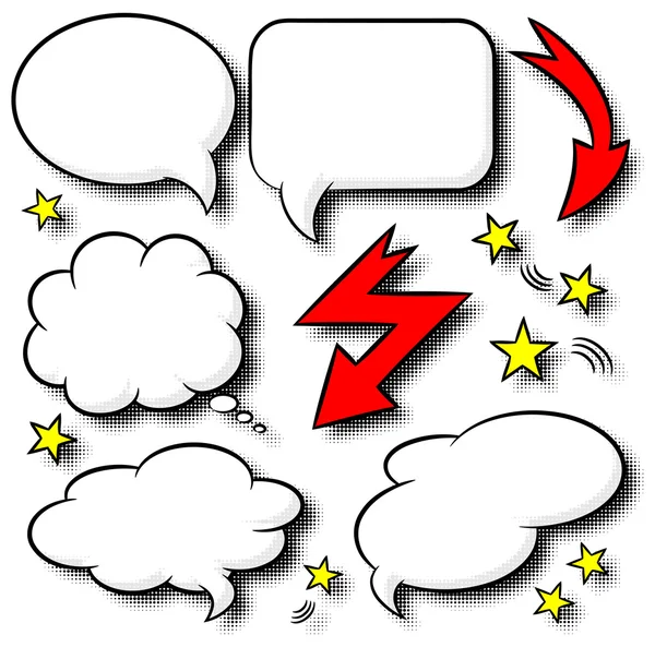 Comic style speech bubbles — Stock Vector