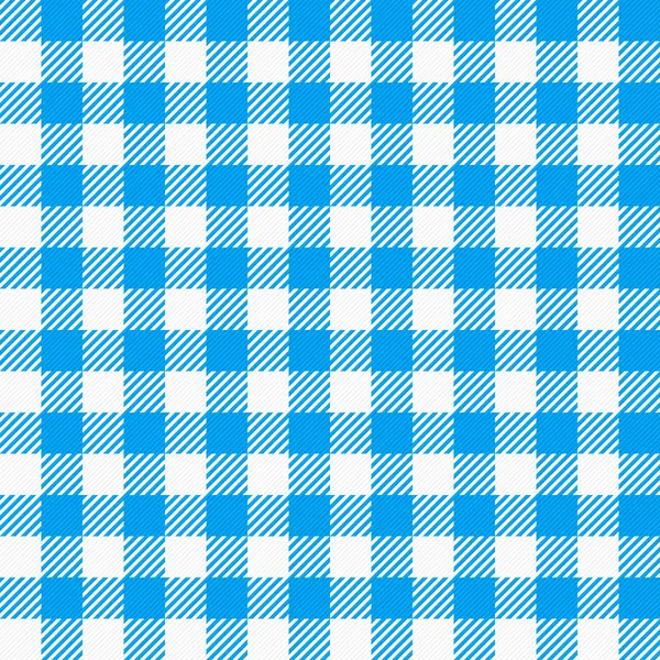 Blue white plaid tablecloth — Stock Vector