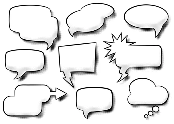 Comic style speech bubbles — Stock Vector