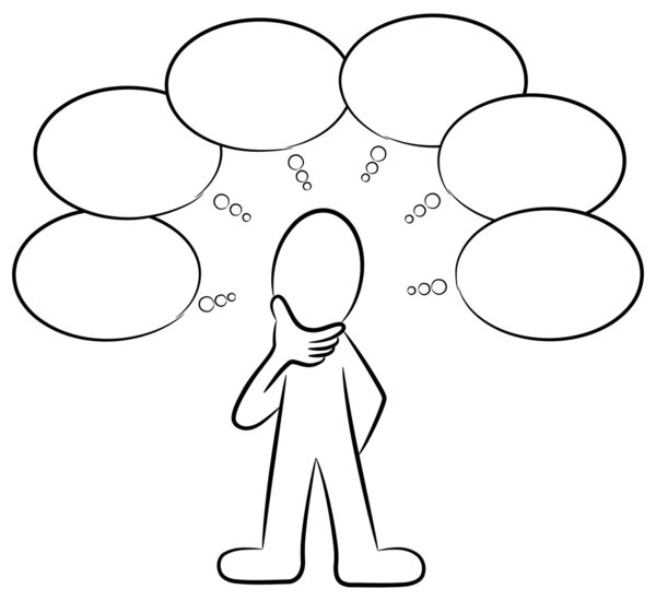 Человек думает: