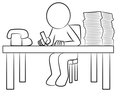 adam onun masasında