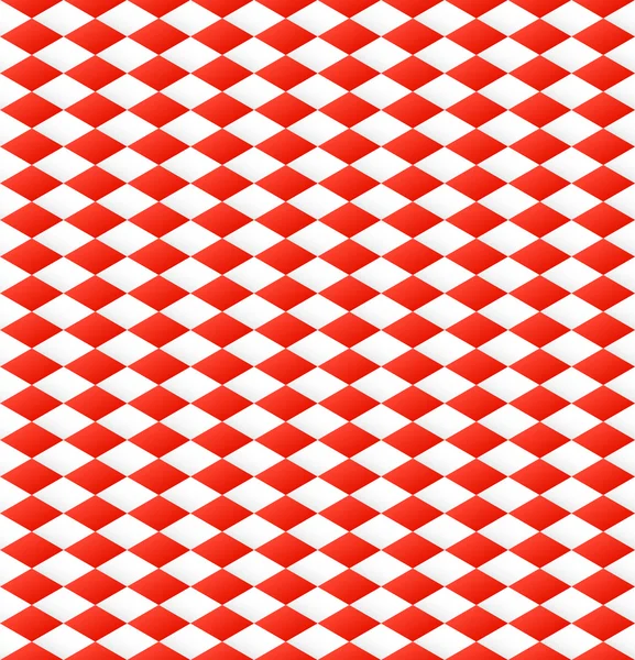 Seamless diamond pattern in red and white — Stock Vector