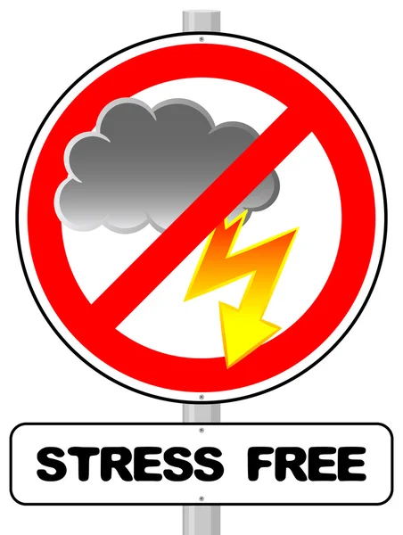 Стресс бесплатный знак — стоковый вектор