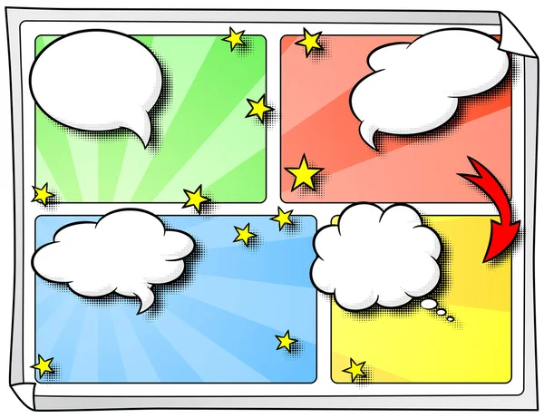 Cadres comiques comme arrière-plan — Image vectorielle