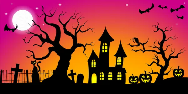 Spooky halloween achtergrond — Stockvector