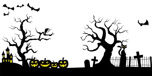 Fondo de Halloween espeluznante — Vector de stock