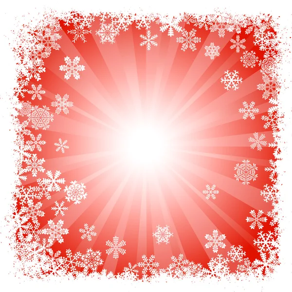 Abstract red snowflake background — Stock Vector