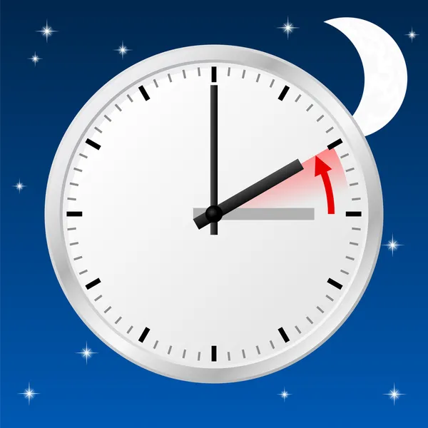 Cambio de hora a tiempo estándar — Vector de stock