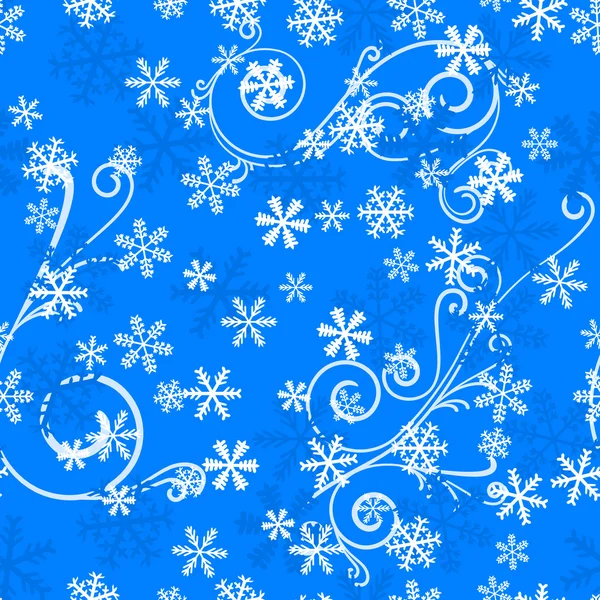 Naadloze sneeuwvlok patroon — Stockvector