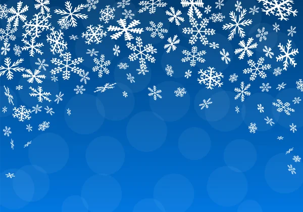 Fondo de Navidad con copos de nieve — Vector de stock