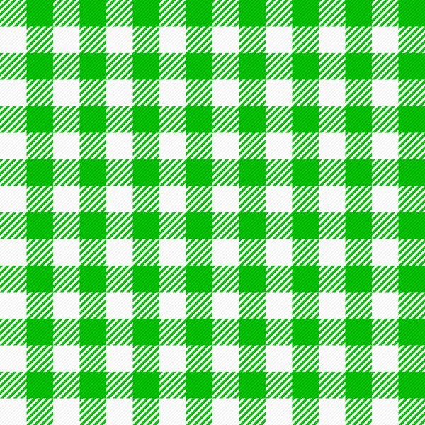 Green white plaid tablecloth — Stock Vector