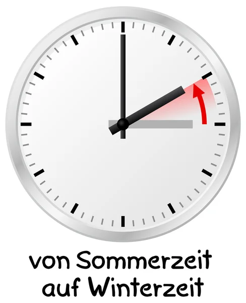 Zeitumstellung auf Normalzeit — Stockvektor