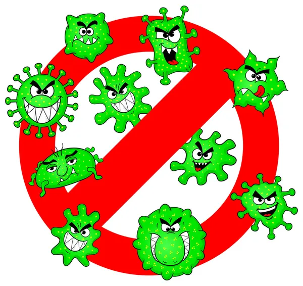 Virussen zijn niet toegestaan — Stockvector