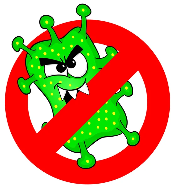 Viruses are not permitted — Stock Vector