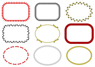 vektör çizim birkaç kare