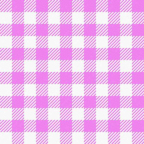 Pink white plaid tablecloth — Stock Vector