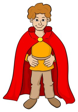 squire with red cape clipart