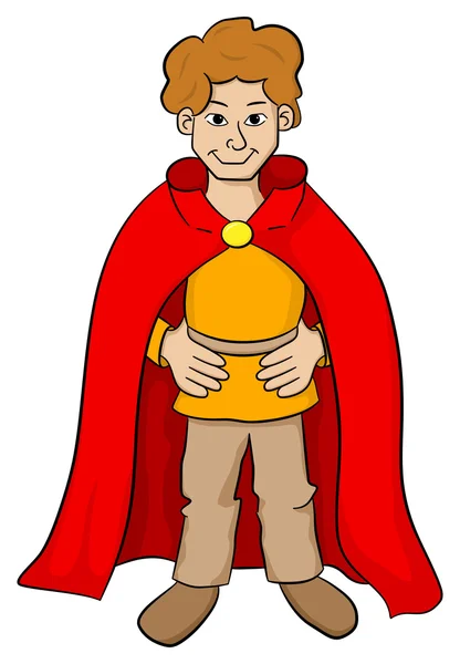 Squire with red cape — Stock Vector