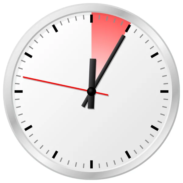 Zegar z 5 (pięciu) minut — Wektor stockowy