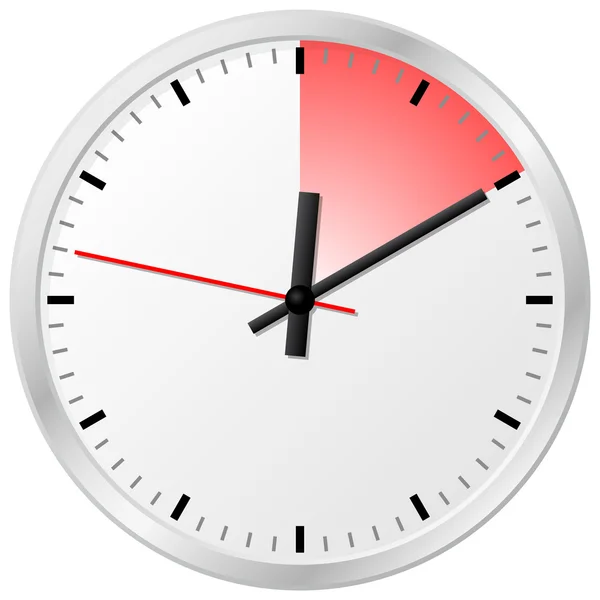 Zegar z 10 (dziesięć) minut — Wektor stockowy
