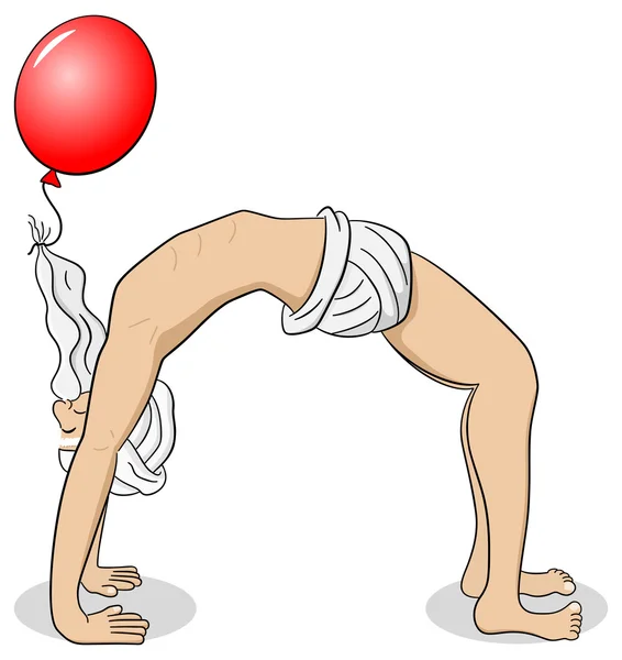Yogi die yoga praktijken — Stockvector